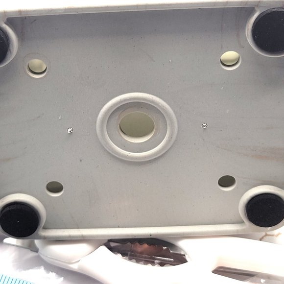 6 Knives Kitchen Cutlery White/Gold Handles Plastic Block Holder EVEYEALTH New - Picture 14 of 14